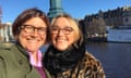 ‘I remember coming home and thinking that I really liked her’ … Lara (left) and Claire in Edinburgh, 2019