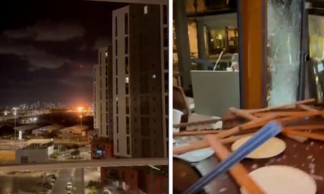 Tel Aviv footage shows moment of explosion during Iranian missile attack  