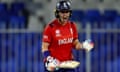 Nat Sciver-Brunt celebrates the winning runs as England beat South Africa by seven wickets.