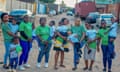 Joy Eseoghene Odiete, known as Jodie, with some other mums and special-needs children.