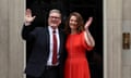 Prime minister Keir Starmer and his wife Victoria arrive at 10 Downing Street, 5 July.