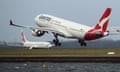 Qantas and Virgin planes at Sydney airport.