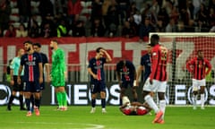 PSG and Nice players