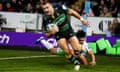 Ollie Sleightholme scores Northampton’s second try.