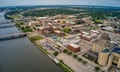 Aerial view of Saginaw, Michigan.