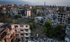 The city of Vuhledar, pictured in August, had about 14,000 residents before the war but is now in ruins.