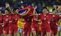 North Korea’s women’s team celebrate winning the under-20 World Cup