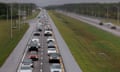 cars at near standstill on a highway