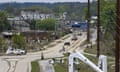 A view of the damaged areas after Hurricane Helene hits Asheville along with the western part of North-Carolina.