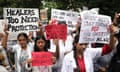 Medical students and doctors attend a protest in August after the rape and murder of a doctor